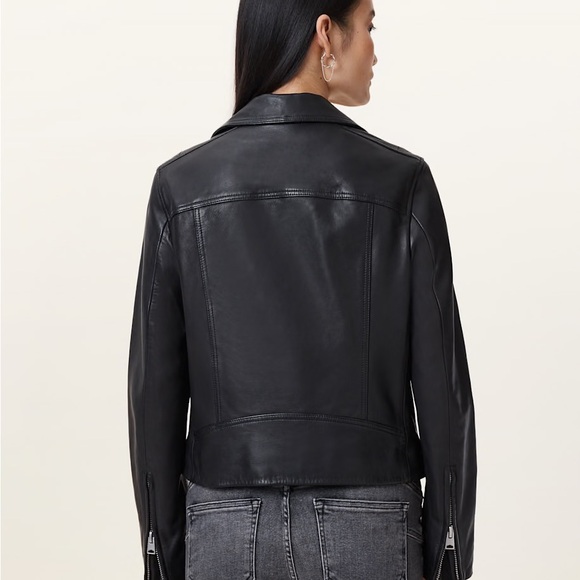 DALBY SLIM FIT LEATHER BIKER JACKET - Picture 3 of 10